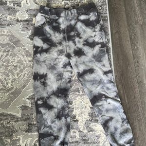 Grey tie dye sweat pants